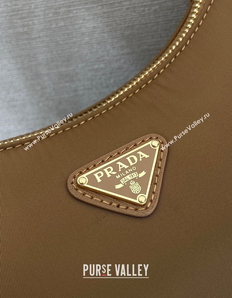 Prada Re-Edition 2005 Re-Nylon mini hobo bag 1NE204 Brandy Brown 2025 (YZ-250207041)