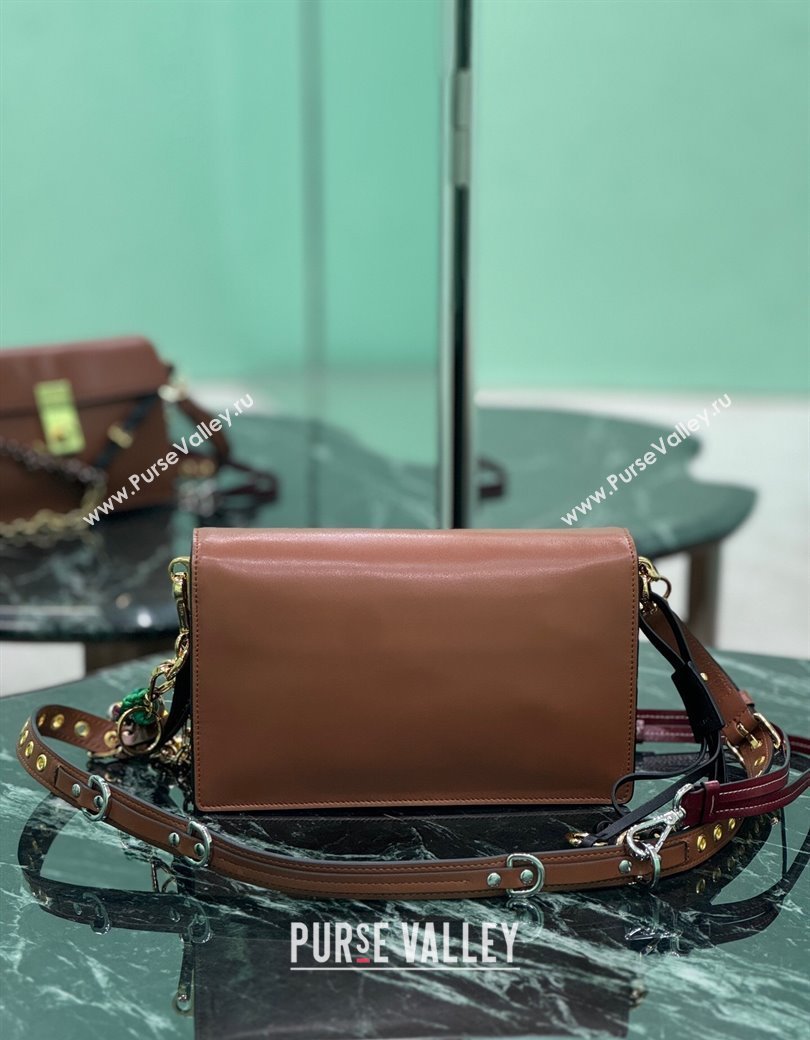 Prada Soft Sound small leather shoulder bag with charms Dark Brown 2025 1BD379 (YZ-250207050)