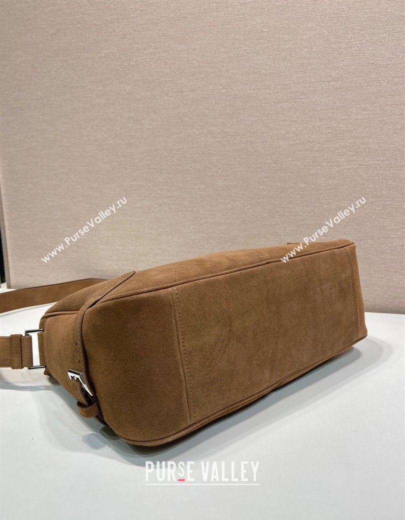 Prada Mens Suede shoulder bag Brown 2025 2VH187 (YZ-250207056)