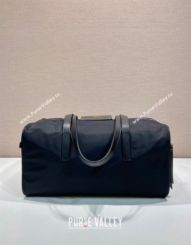Prada Large Re-Nylon top-handle bag with padlock Black 2025 1BB135 (YZ-250207057)