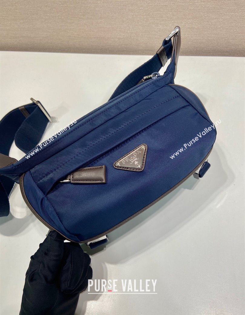 Prada Mens Re-Nylon and Saffiano leather shoulder bag Blue 2025 2VH171 (YZ-250207058)