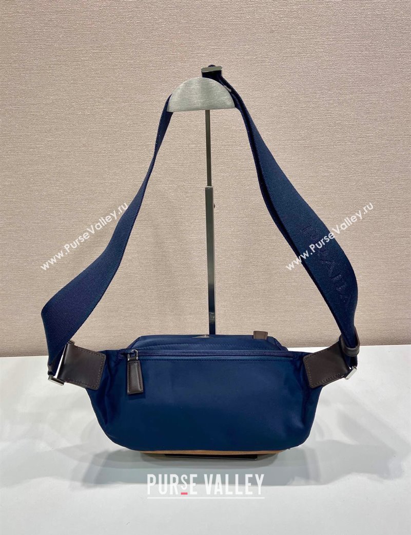 Prada Mens Re-Nylon and Saffiano leather shoulder bag Blue 2025 2VH171 (YZ-250207058)