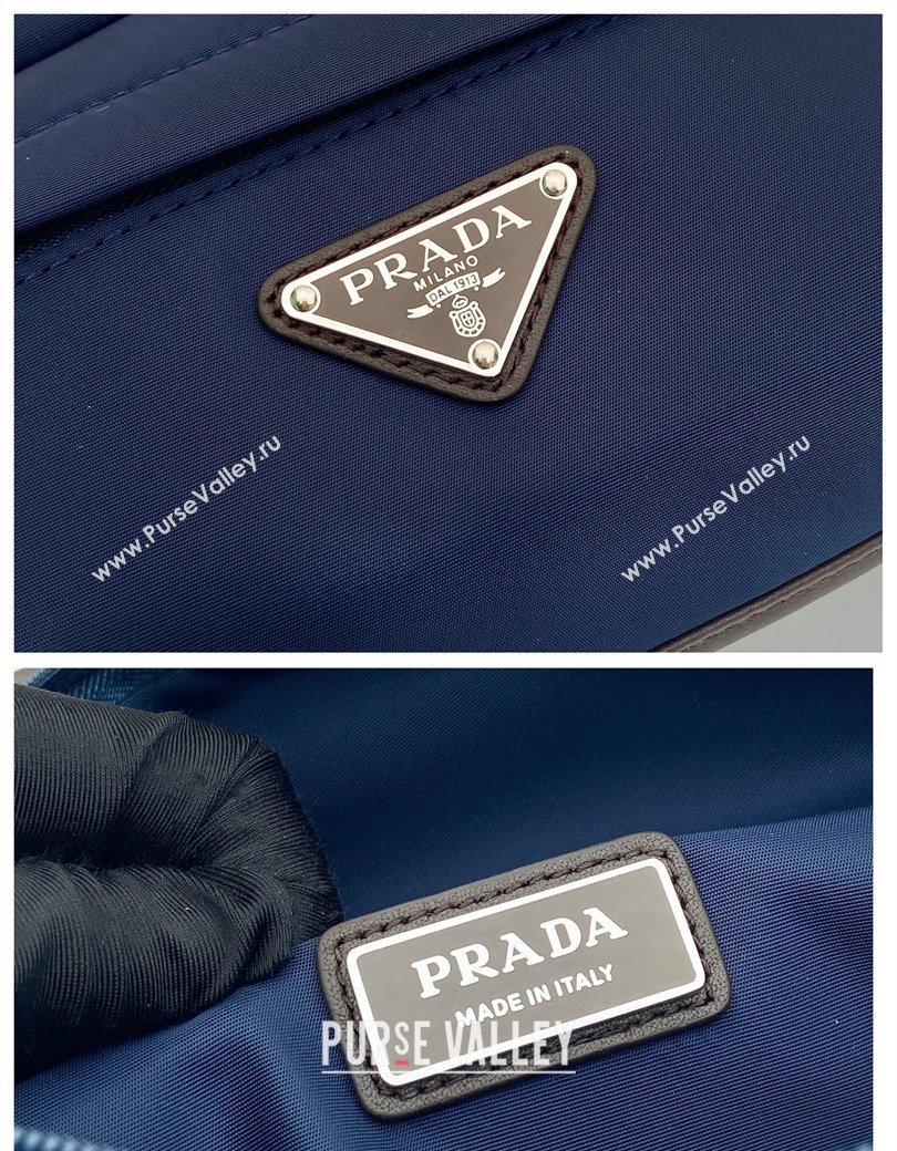 Prada Mens Re-Nylon and Saffiano leather shoulder bag Blue 2025 2VH171 (YZ-250207058)
