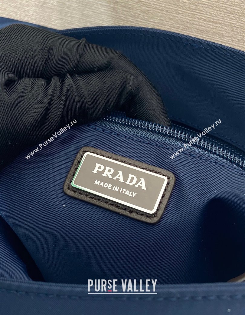 Prada Mens Re-Nylon and leather shoulder bag 2VD066 Blue 2025 (YZ-250207059)