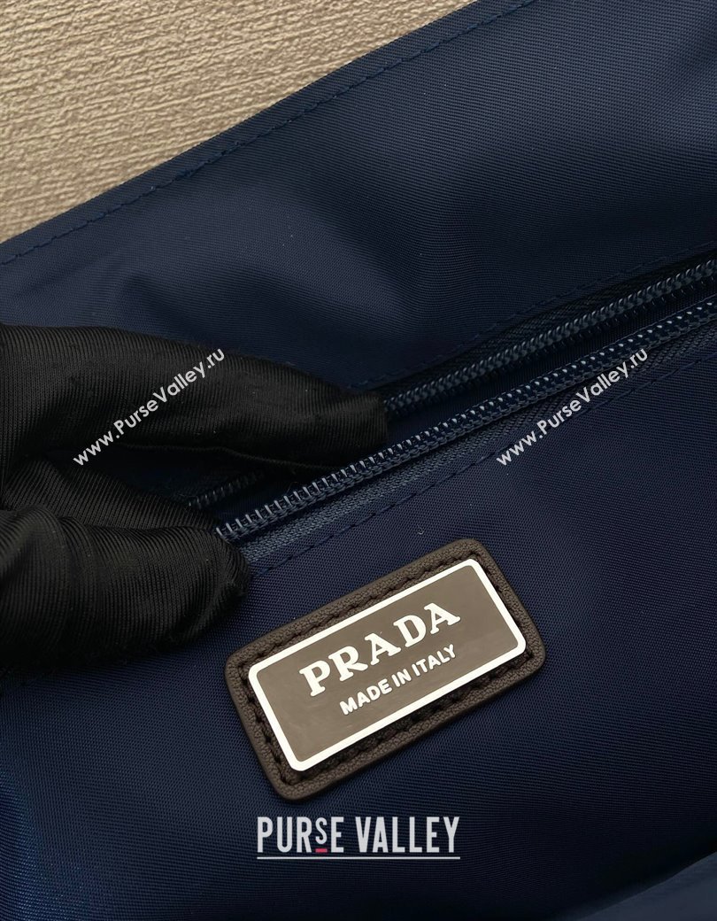 Prada Mens Re-Nylon and leather shoulder bag 2VD052 Blue 2025 (YZ-250207060)