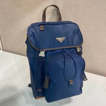 Prada Mens Re-Nylon and Saffiano Leather Backpack 2VZ135 Blue 2025 (YZ-250207062)