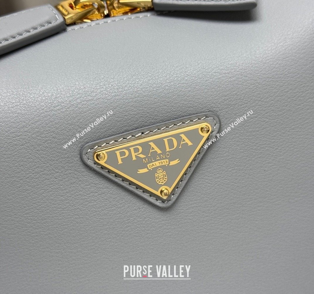 Prada Darling medium leather shoulder bag 1BA444 Opaline Blue 2025 (YZ-250407007)