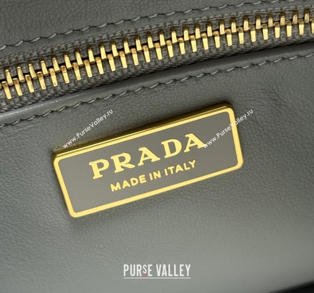 Prada Aimee medium leather shoulder bag Opaline Blue 2025 1BC229 (YZ-250407009)