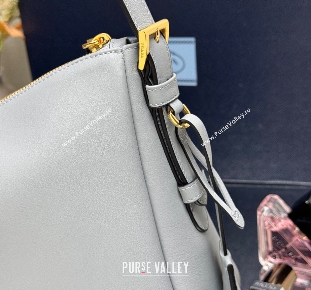 Prada Aimee Leather Hobo Bag 1BC228 Opaline Blue 2025 (YZ-250407010)