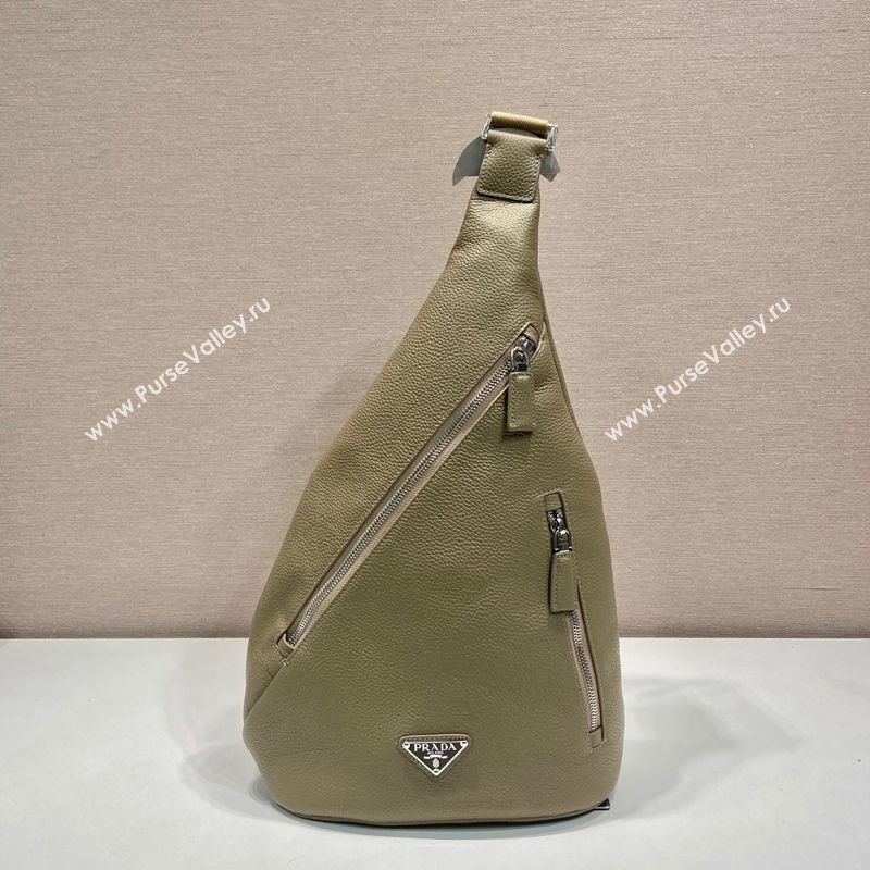 Prada Mens Cross leather bag 2VZ092 Beige 2025 (YZ-250407019)