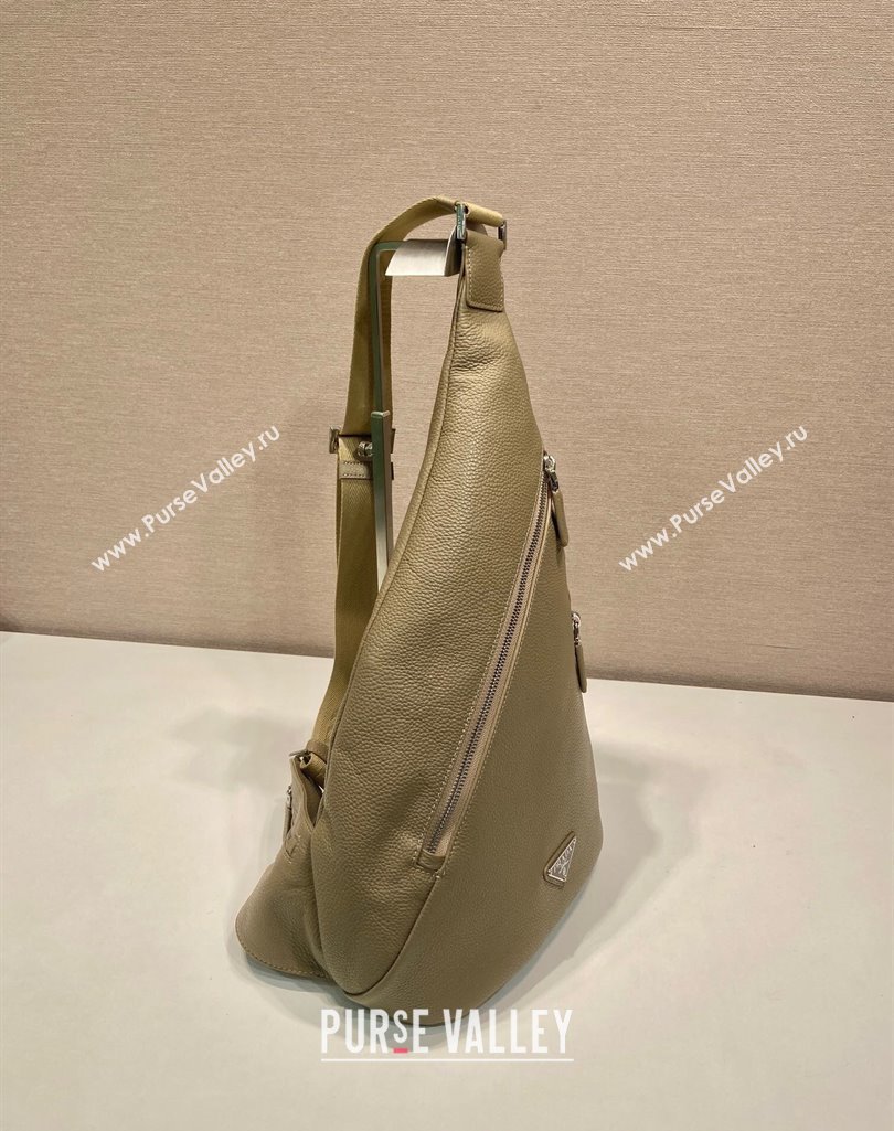 Prada Mens Cross leather bag 2VZ092 Beige 2025 (YZ-250407019)