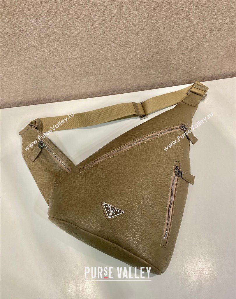 Prada Mens Cross leather bag 2VZ092 Beige 2025 (YZ-250407019)