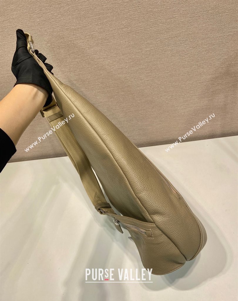 Prada Mens Cross leather bag 2VZ092 Beige 2025 (YZ-250407019)