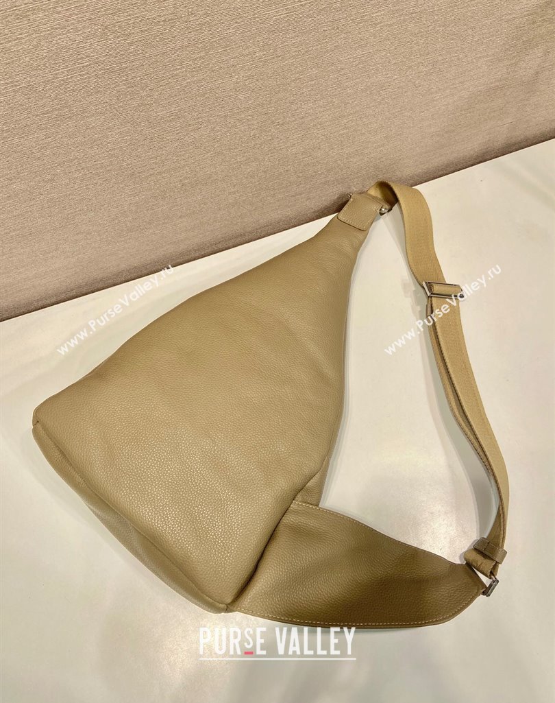 Prada Mens Cross leather bag 2VZ092 Beige 2025 (YZ-250407019)
