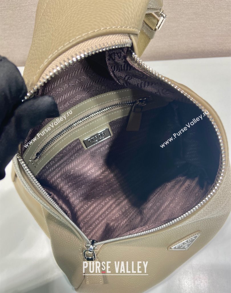 Prada Mens Cross leather bag 2VZ092 Beige 2025 (YZ-250407019)