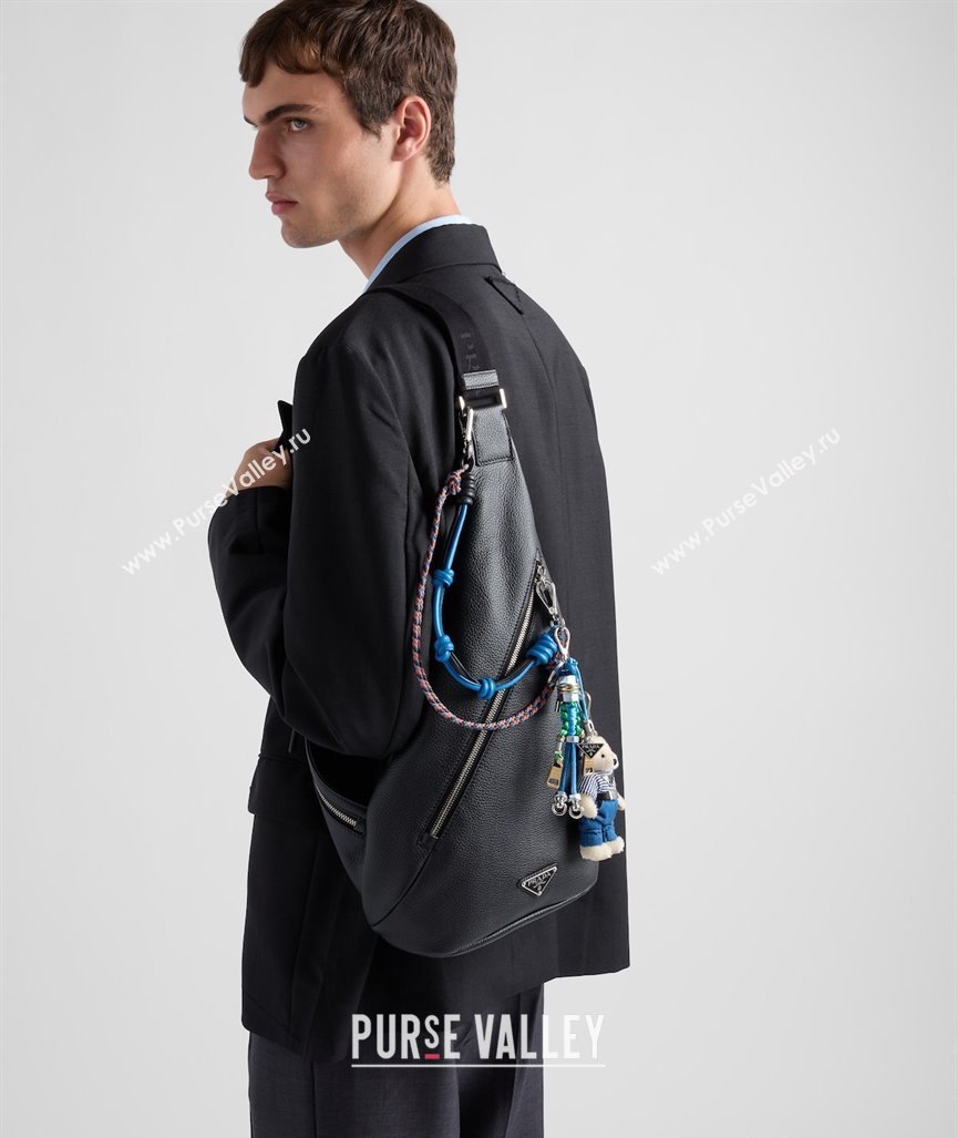 Prada Mens Cross leather bag 2VZ092 Black 2025 (YZ-250407020)