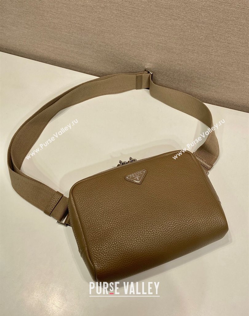 Prada Mens Leather shoulder bag 2VH181 Beige 2025 (YZ-250407021)