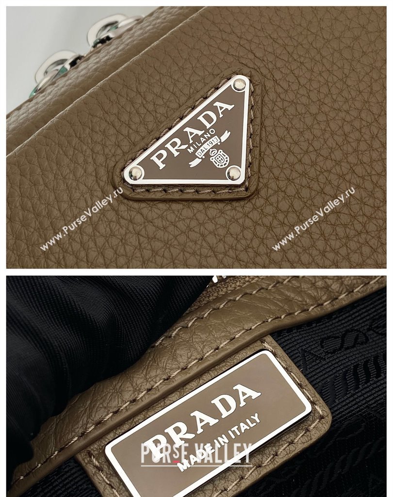 Prada Mens Leather shoulder bag 2VH181 Beige 2025 (YZ-250407021)
