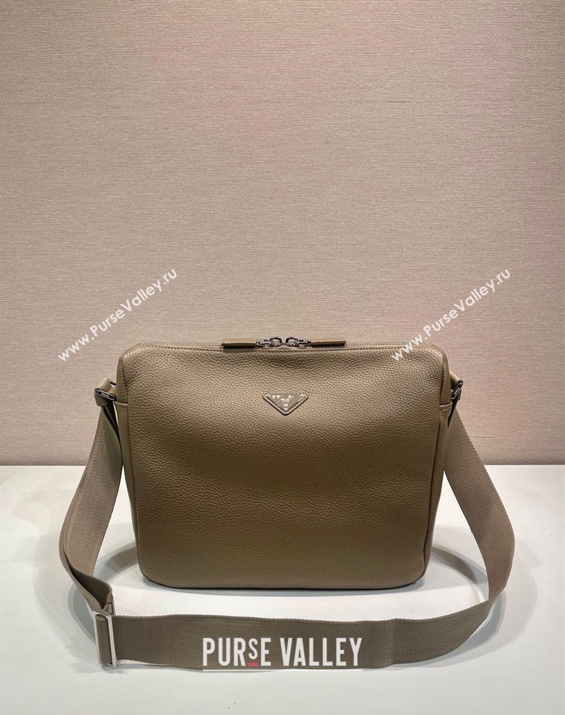 Prada Mens Medium leather shoulder bag 2VH182 Beige 2025 (YZ-250407023)