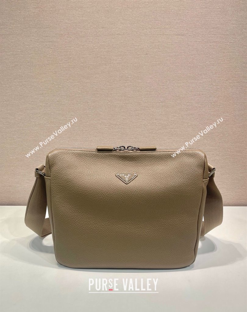 Prada Mens Medium leather shoulder bag 2VH182 Beige 2025 (YZ-250407023)