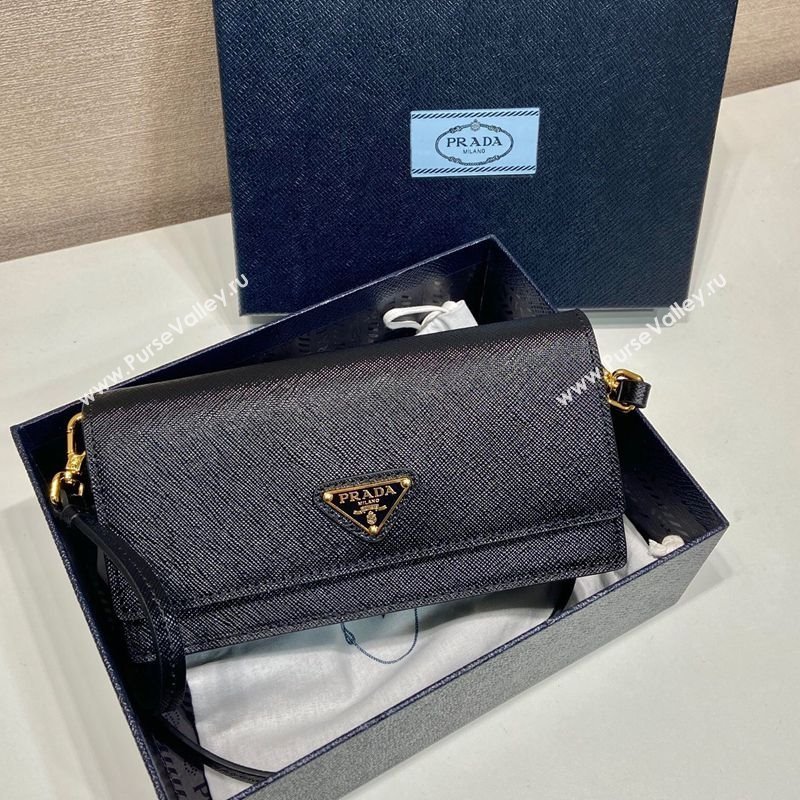 Prada Saffiano leather mini-bag 1NF059 Black 2025 (YZ-250407029)