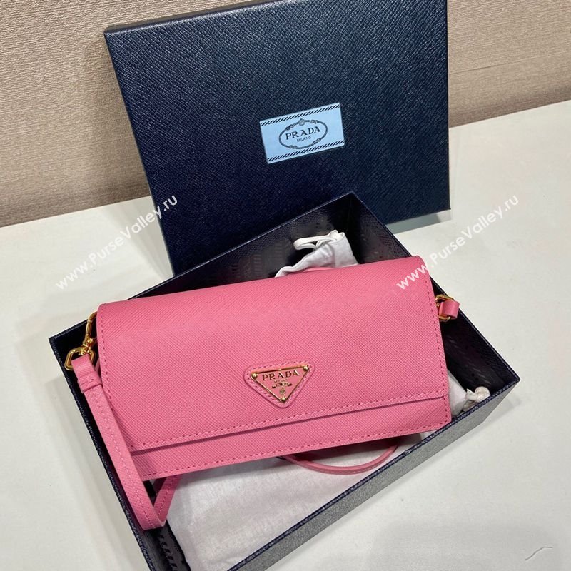 Prada Saffiano leather mini-bag 1NF059 Pink 2025 (YZ-250407026)