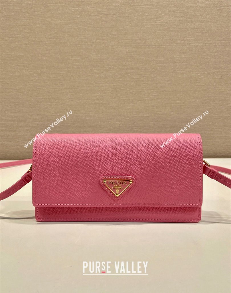Prada Saffiano leather mini-bag 1NF059 Pink 2025 (YZ-250407026)