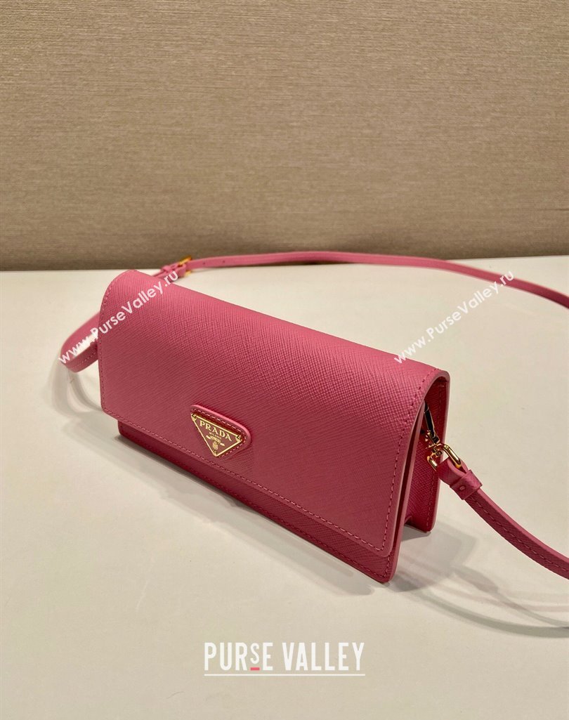 Prada Saffiano leather mini-bag 1NF059 Pink 2025 (YZ-250407026)