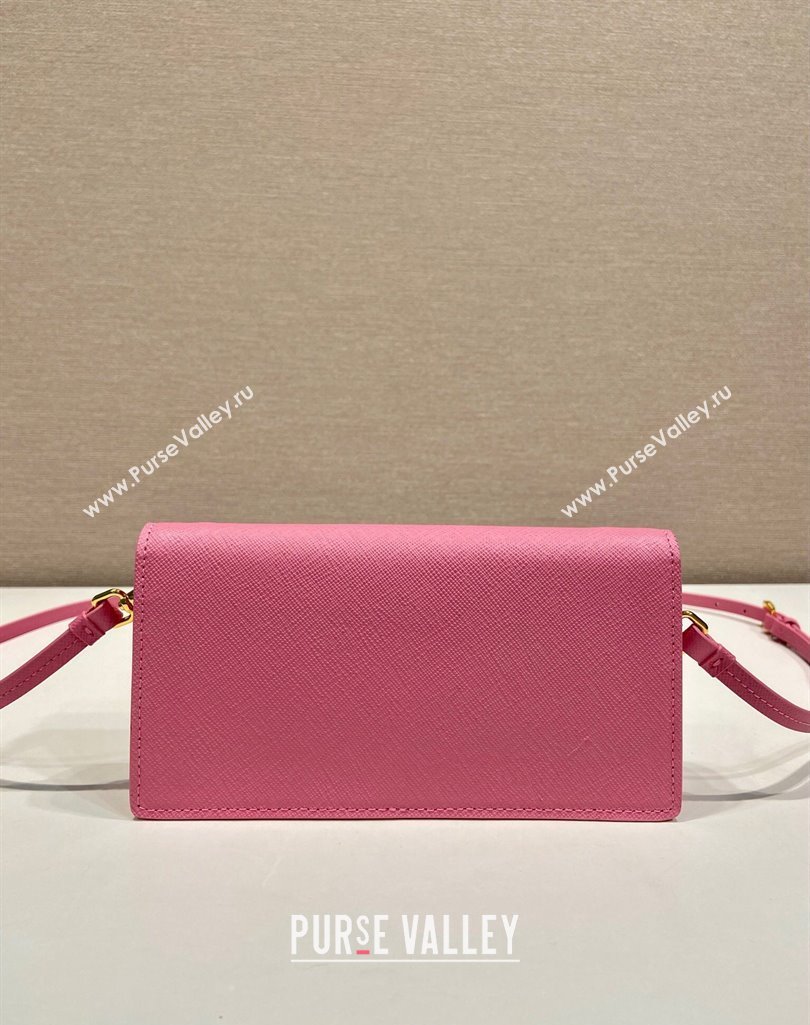Prada Saffiano leather mini-bag 1NF059 Pink 2025 (YZ-250407026)