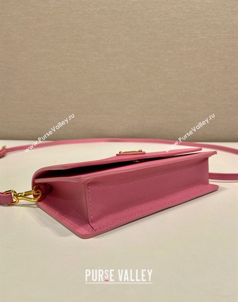 Prada Saffiano leather mini-bag 1NF059 Pink 2025 (YZ-250407026)