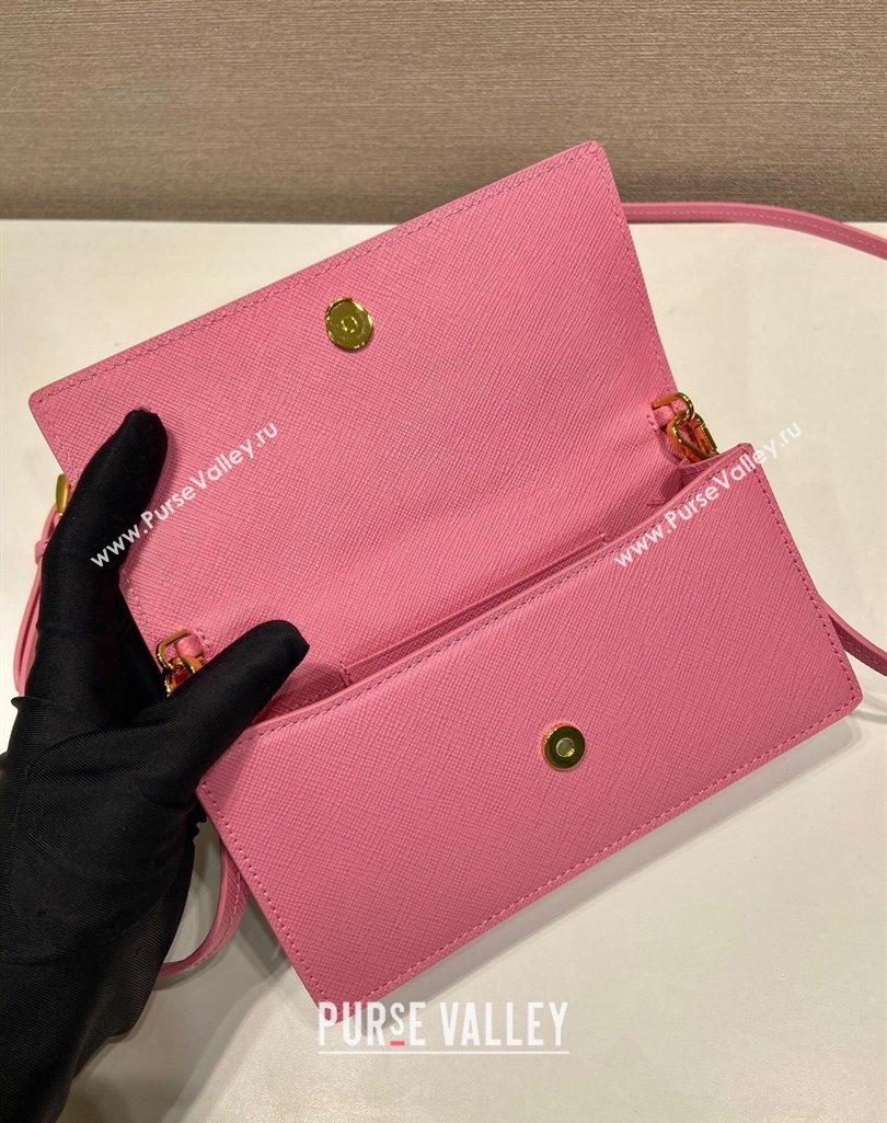 Prada Saffiano leather mini-bag 1NF059 Pink 2025 (YZ-250407026)