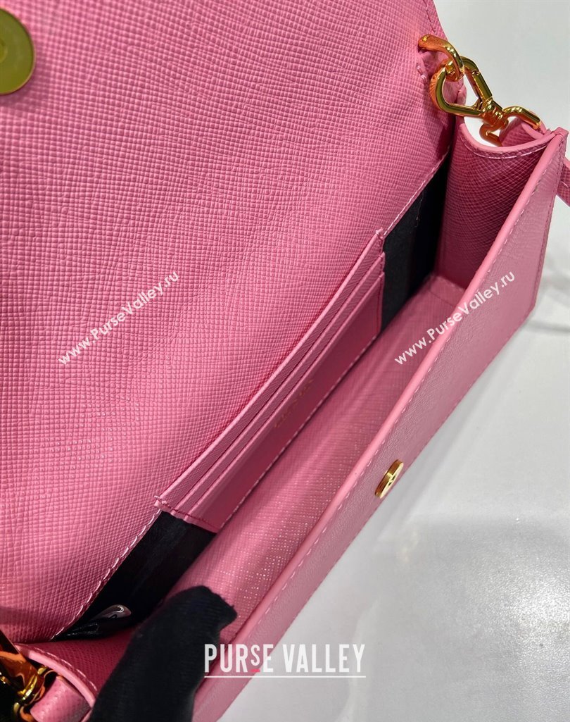 Prada Saffiano leather mini-bag 1NF059 Pink 2025 (YZ-250407026)