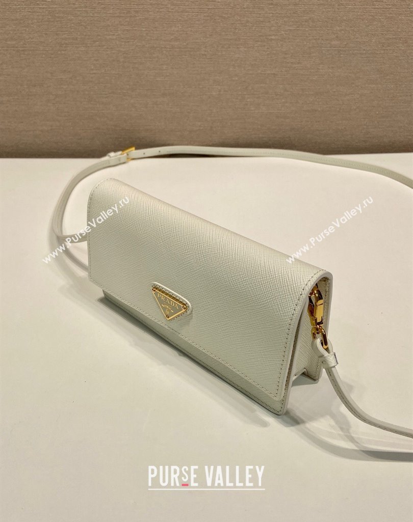 Prada Saffiano leather mini-bag 1NF059 White 2025 (YZ-250407028)