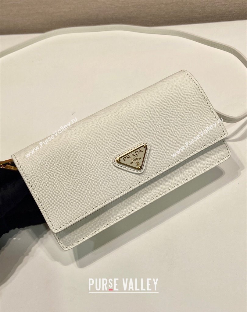 Prada Saffiano leather mini-bag 1NF059 White 2025 (YZ-250407028)