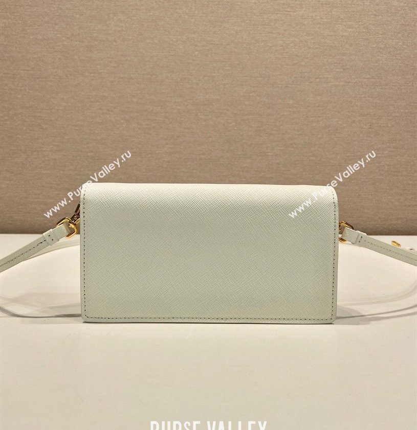 Prada Saffiano leather mini-bag 1NF059 White 2025 (YZ-250407028)