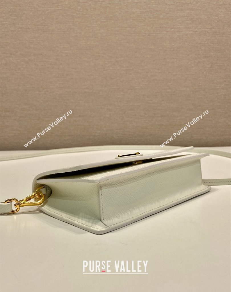 Prada Saffiano leather mini-bag 1NF059 White 2025 (YZ-250407028)
