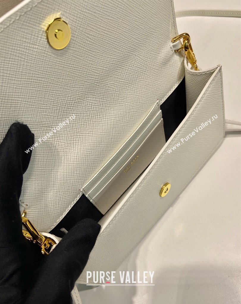 Prada Saffiano leather mini-bag 1NF059 White 2025 (YZ-250407028)