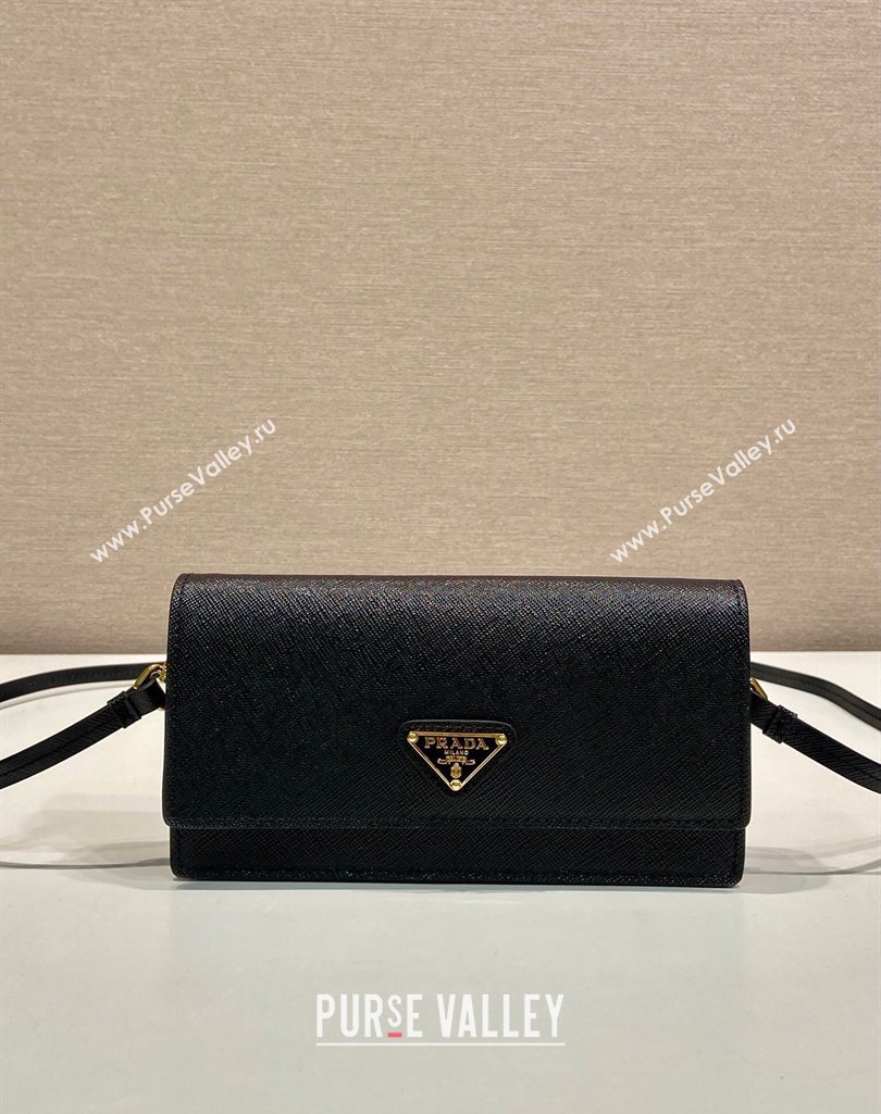 Prada Saffiano leather mini-bag 1NF059 Black 2025 (YZ-250407029)
