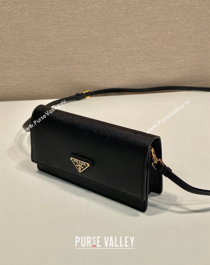 Prada Saffiano leather mini-bag 1NF059 Black 2025 (YZ-250407029)