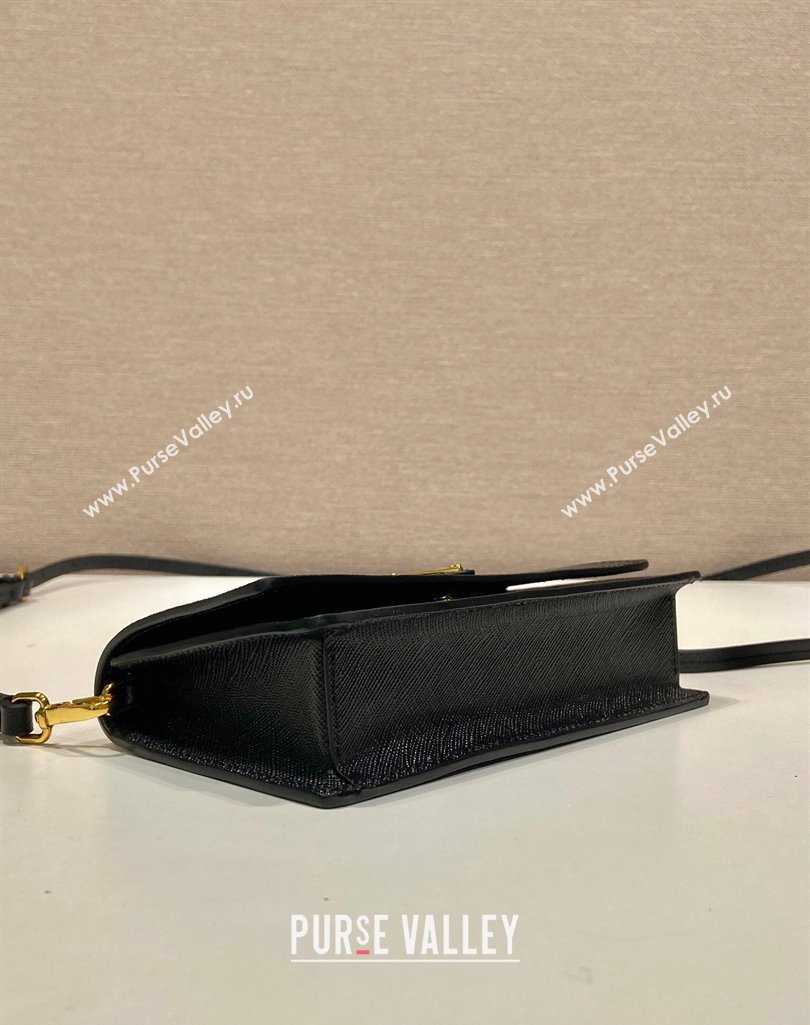 Prada Saffiano leather mini-bag 1NF059 Black 2025 (YZ-250407029)