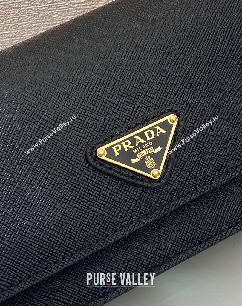 Prada Saffiano leather mini-bag 1NF059 Black 2025 (YZ-250407029)