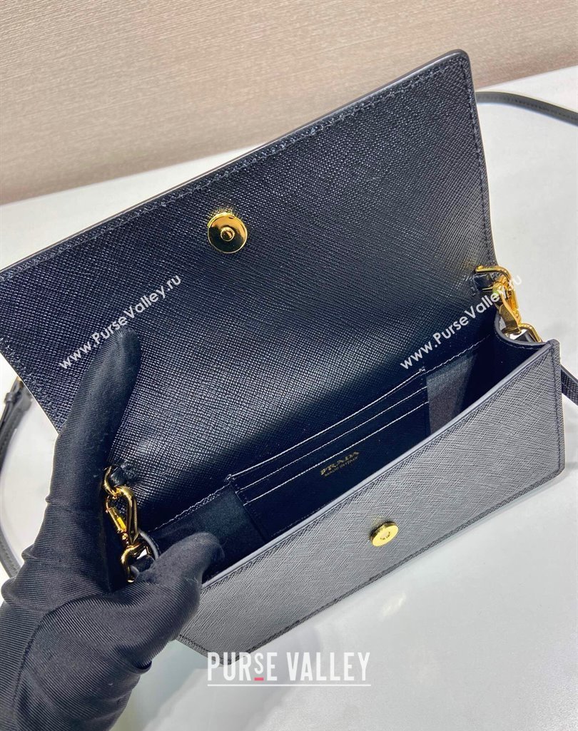 Prada Saffiano leather mini-bag 1NF059 Black 2025 (YZ-250407029)