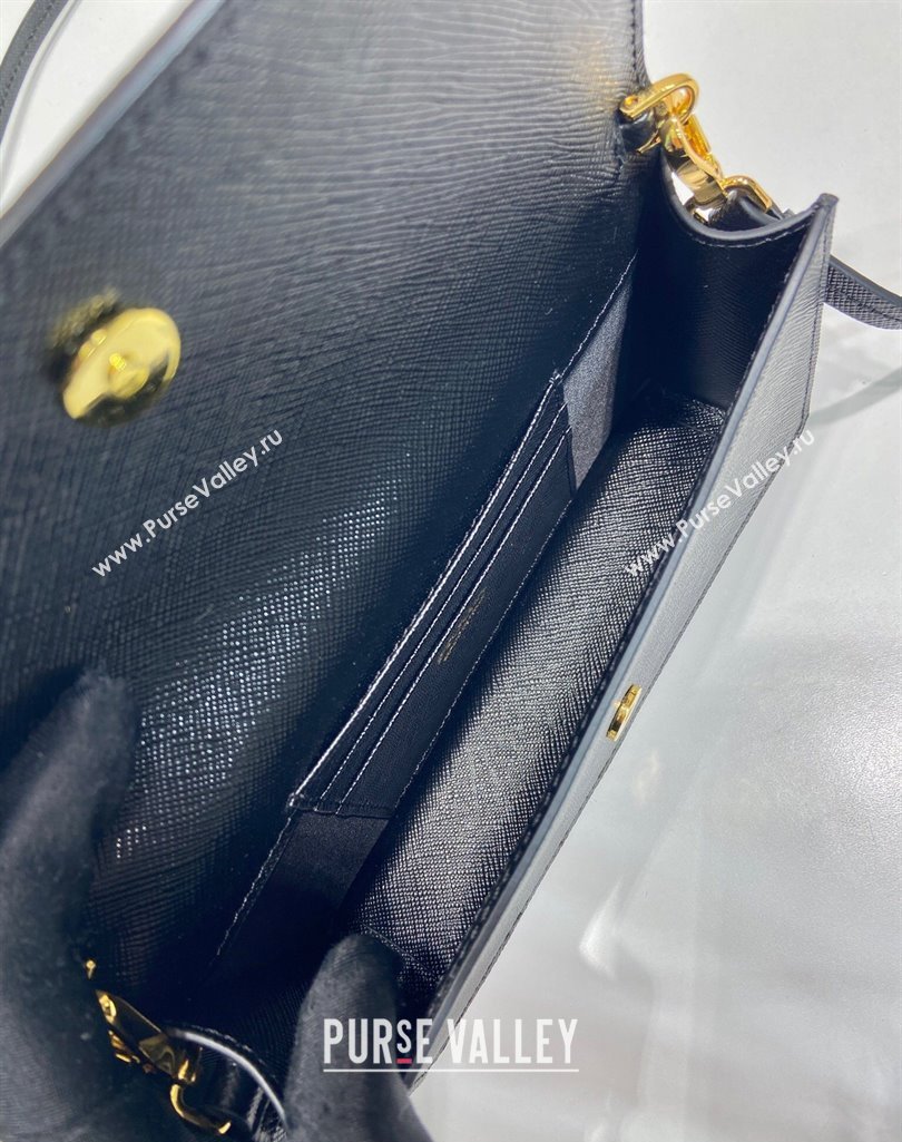 Prada Saffiano leather mini-bag 1NF059 Black 2025 (YZ-250407029)