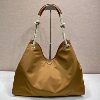 Prada Mariner large Re-Nylon shoulder bag 1BC244 Brandy Brown 2025 (YZ-250521095)