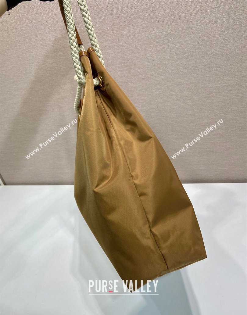 Prada Mariner large Re-Nylon shoulder bag 1BC244 Brandy Brown 2025 (YZ-250521095)