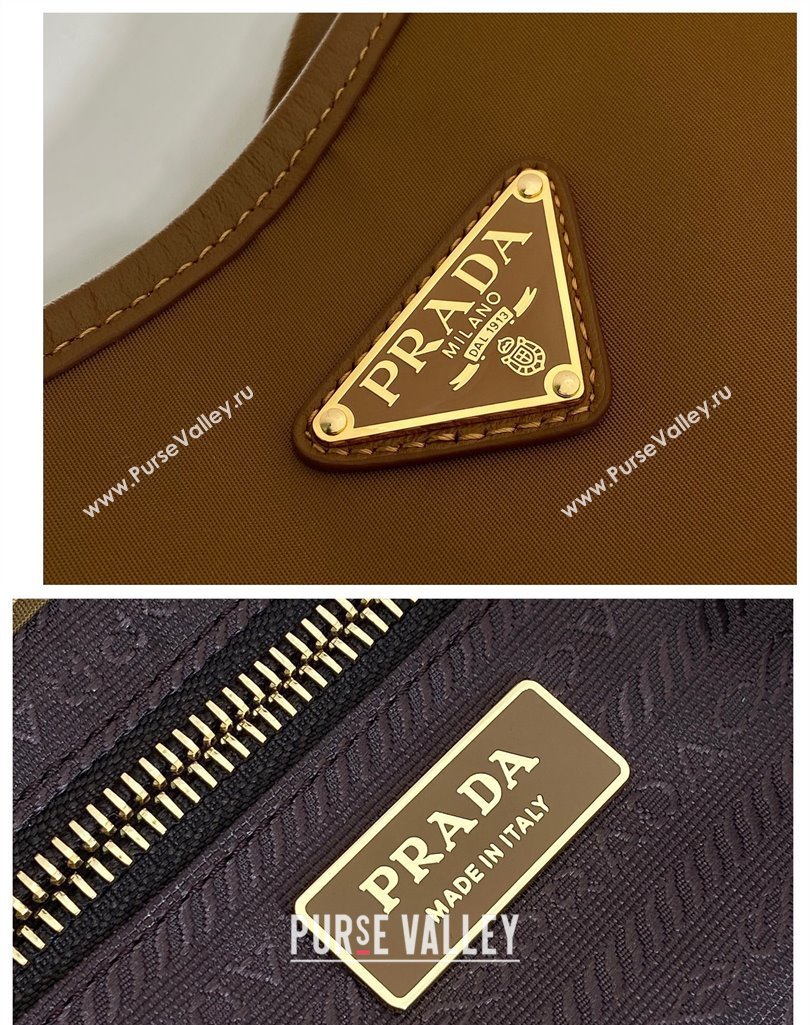 Prada Mariner large Re-Nylon shoulder bag 1BC244 Brandy Brown 2025 (YZ-250407030)