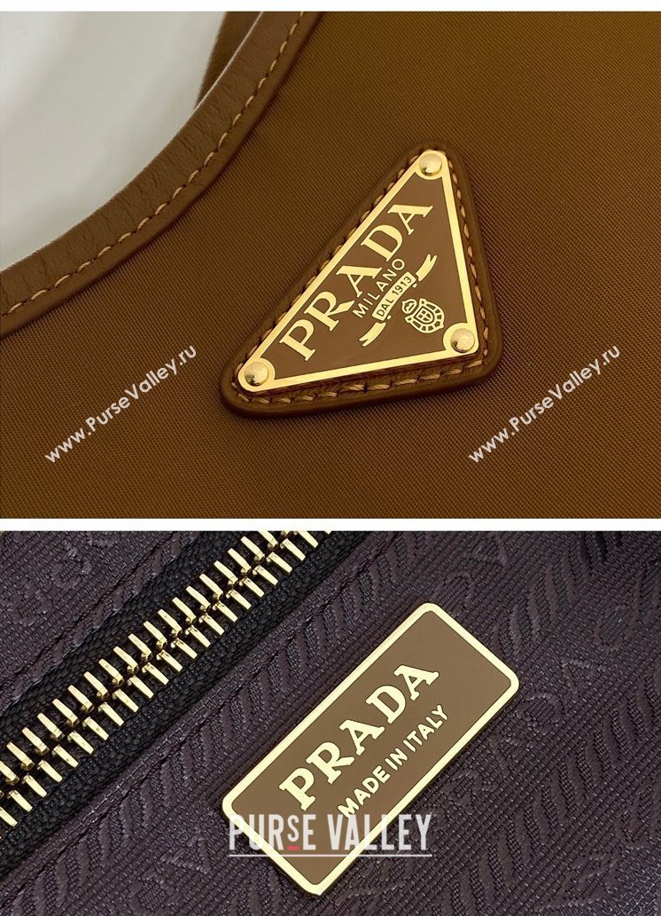 Prada Mariner large Re-Nylon shoulder bag 1BC244 Brandy Brown 2025 (YZ-250521095)