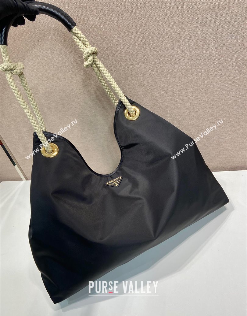 Prada Mariner large Re-Nylon shoulder bag 1BC244 Black 2025 (YZ-250521094)