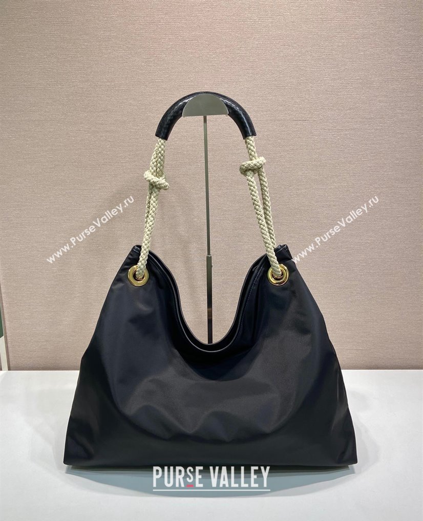 Prada Mariner large Re-Nylon shoulder bag 1BC244 Black 2025 (YZ-250407031)