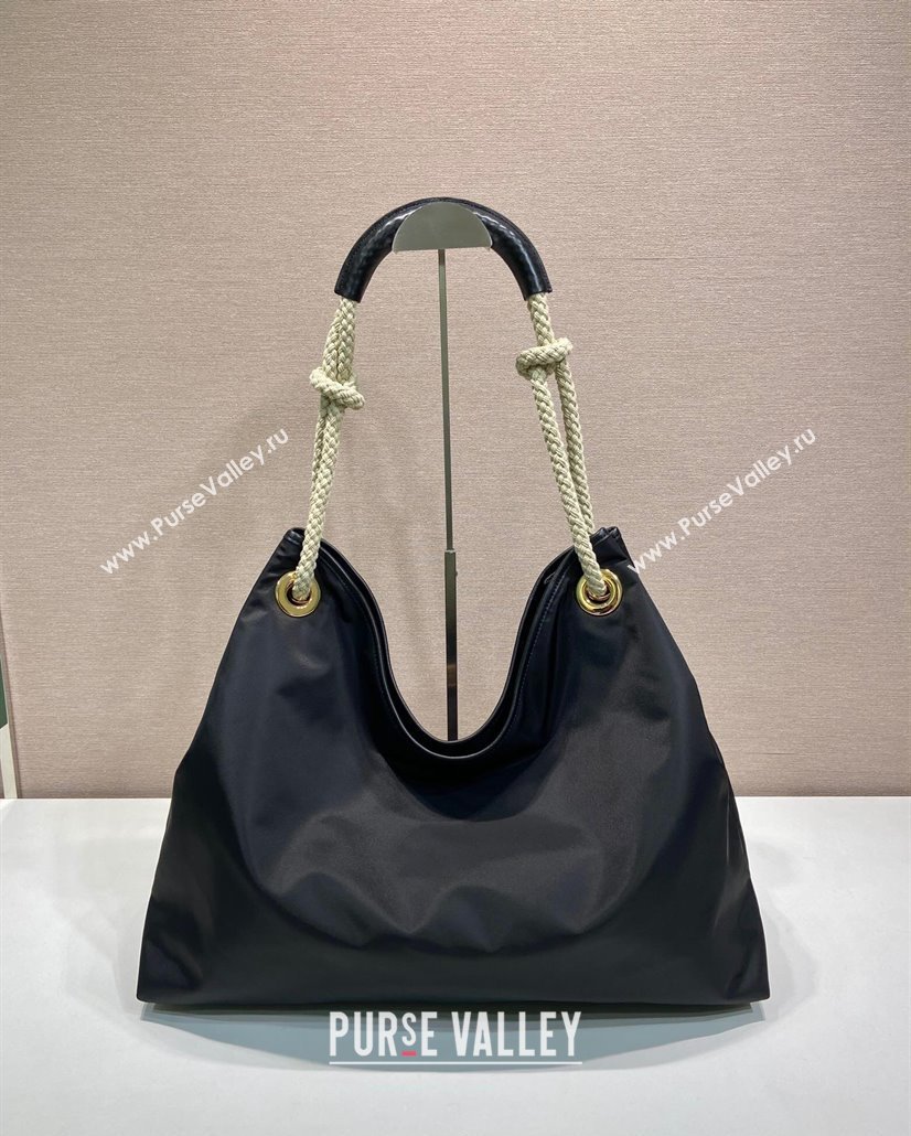 Prada Mariner large Re-Nylon shoulder bag 1BC244 Black 2025 (YZ-250521094)